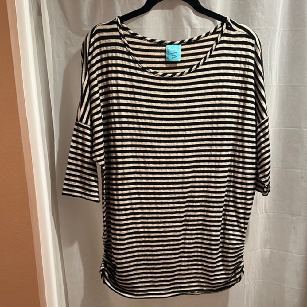Striped Black and Tan Women's Top